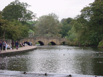Packhorse bridge over the river Wye at Bakewell